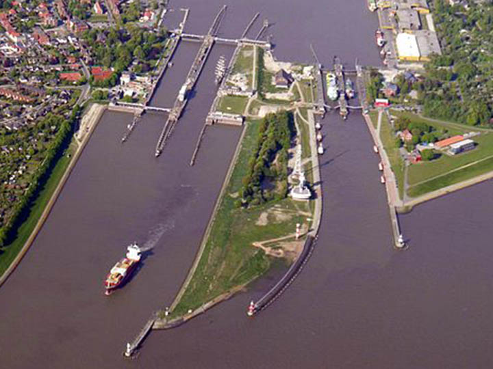 Luftbild Schleuse